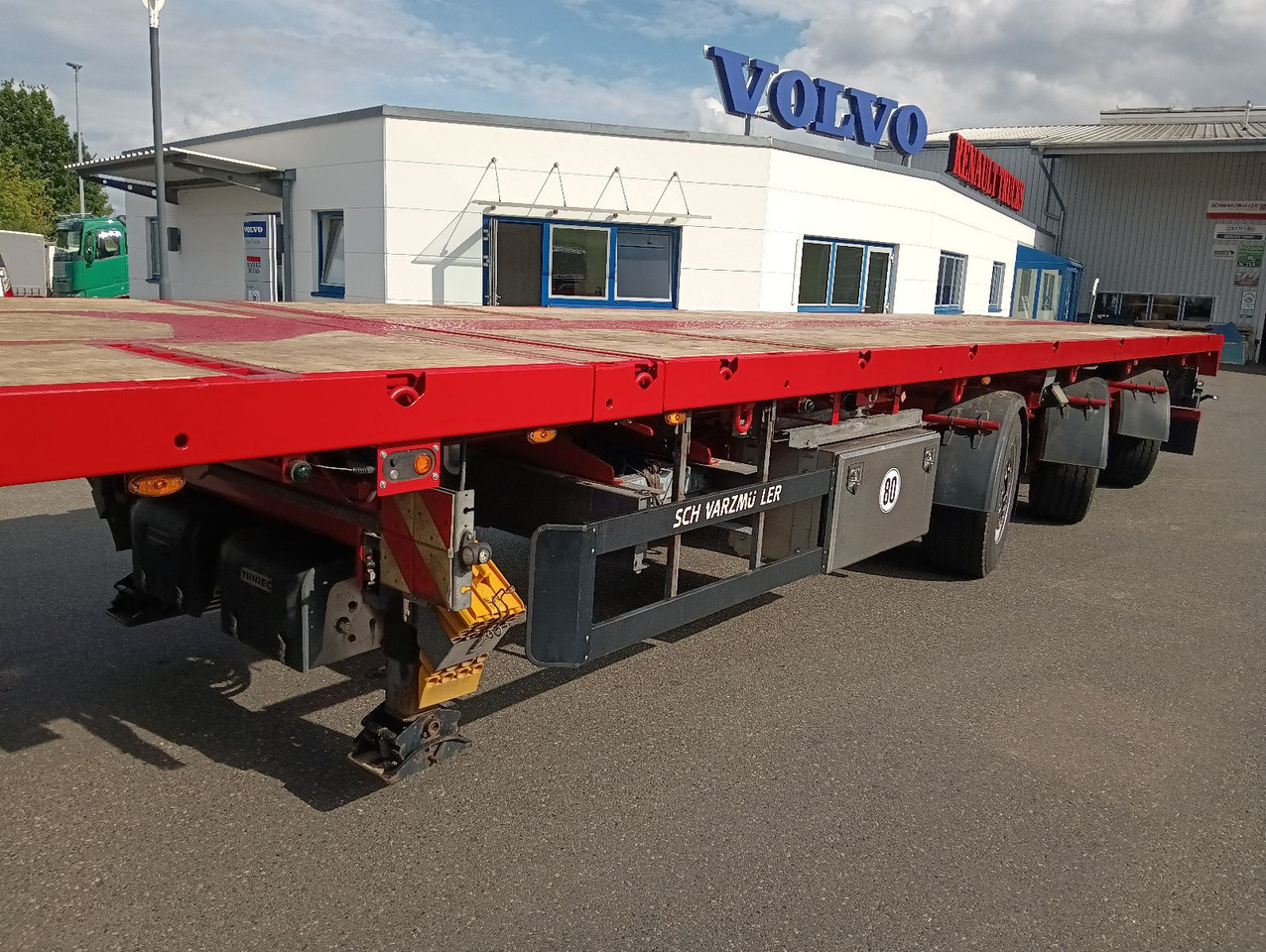 Schwarzmüller 3-A TELE-Plateau TRIDEC REIFEN/BREMSE/LACK/TÜV - Полуприцеп бортовой/ Платформа: фото 2 Schwarzmüller 3-A TELE-Plateau TRIDEC REIFEN/BREMSE/LACK/TÜV - Полуприцеп бортовой/ Платформа: фото 2