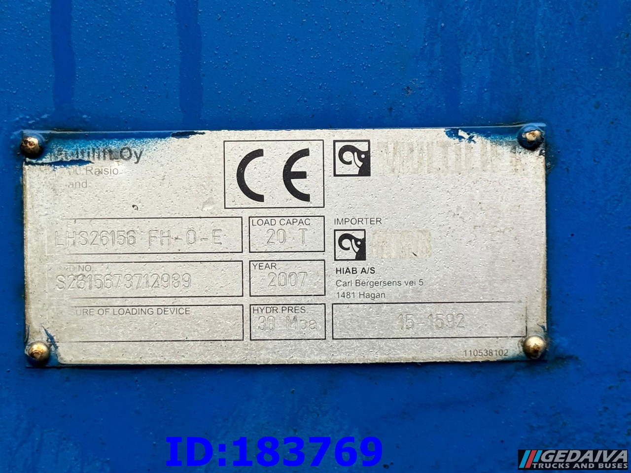 HIAB Multilift LHS26156 - Система портальной погрузки/ Мультилифт: фото 5 HIAB Multilift LHS26156 - Система портальной погрузки/ Мультилифт: фото 5
