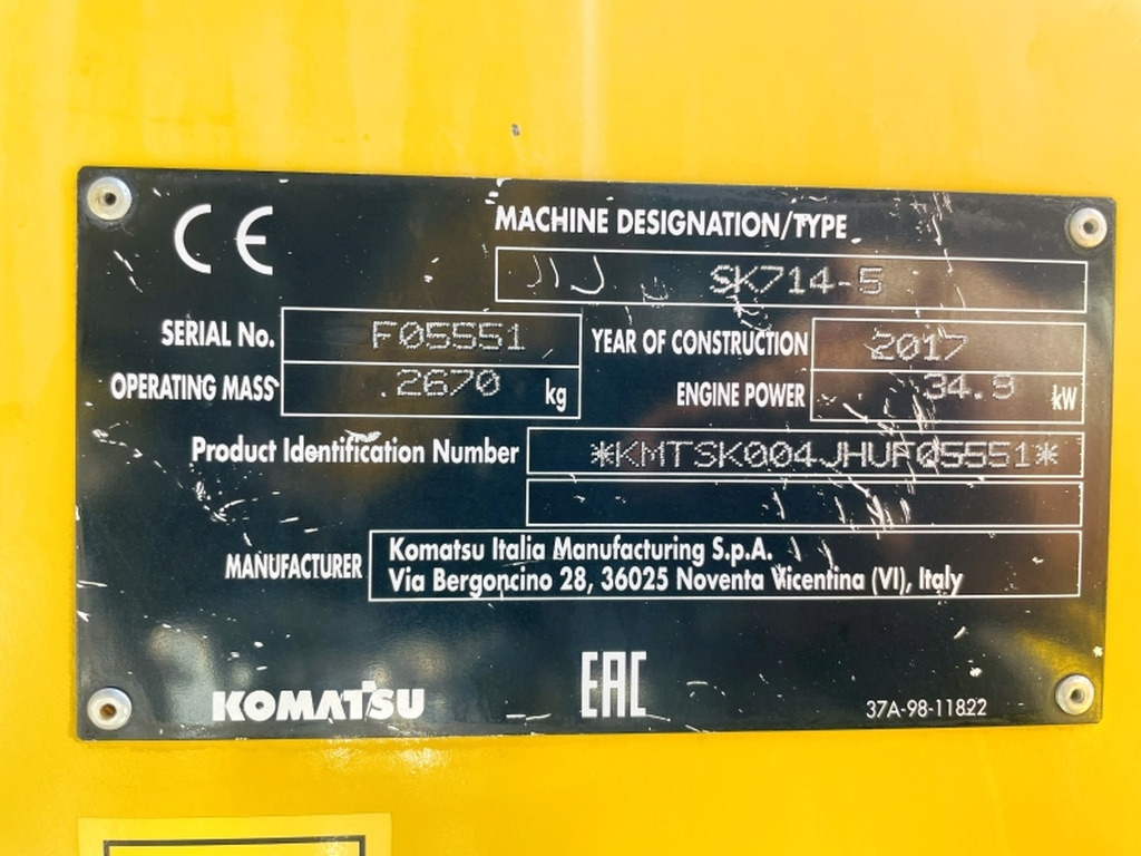Komatsu SK714-5 (4067) - Мини-погрузчик с бортовым поворотом: фото 3 Komatsu SK714-5 (4067) - Мини-погрузчик с бортовым поворотом: фото 3