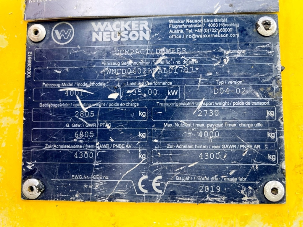 Neuson 4001 (4075) - Мини-самосвал: фото 3 Neuson 4001 (4075) - Мини-самосвал: фото 3