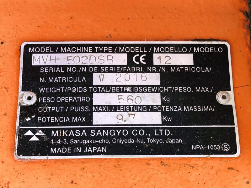 Verschiedenes MIKASA MVH 502 (2906) - Виброплита: фото 3 Verschiedenes MIKASA MVH 502 (2906) - Виброплита: фото 3