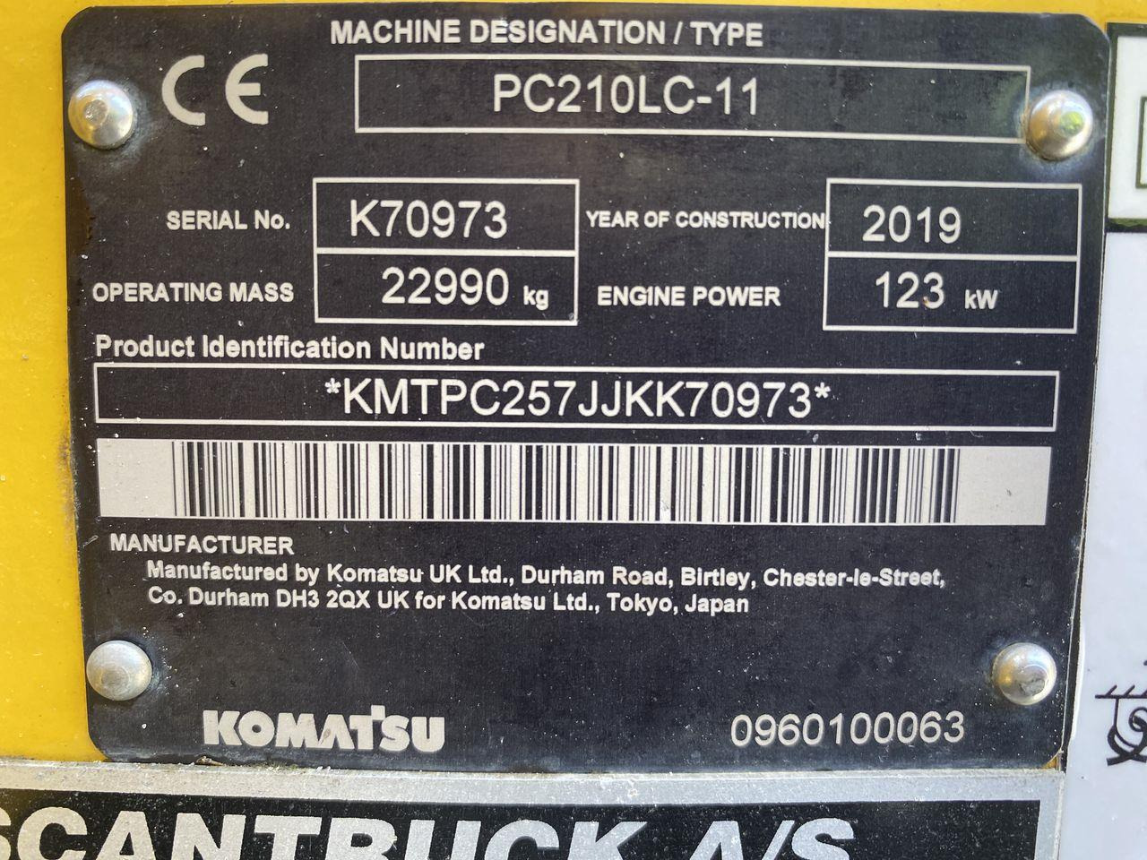 Гусеничный экскаватор Komatsu PC210LC-11: фото 12