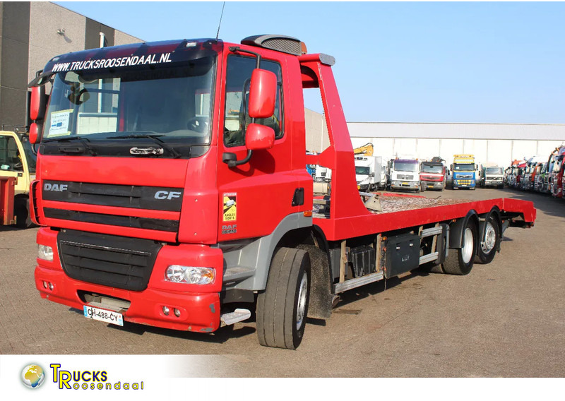 DAF CF 85.410 + EURO 5 + EXTENDABLE PLATFORM HYDROLIC + 6X2 + 3X IN STOCK / WINCH - Автовоз: фото 1 DAF CF 85.410 + EURO 5 + EXTENDABLE PLATFORM HYDROLIC + 6X2 + 3X IN STOCK / WINCH - Автовоз: фото 1