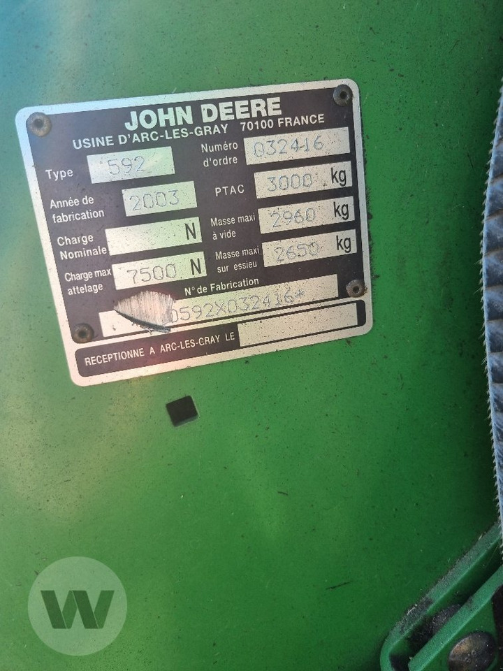 John Deere 592 - Пресс-подборщик рулонный: фото 2 John Deere 592 - Пресс-подборщик рулонный: фото 2