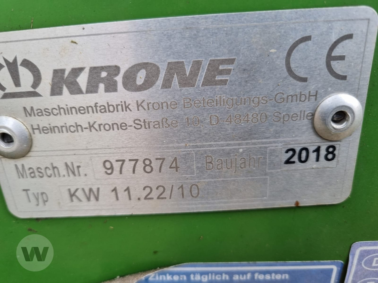 Krone KW 11.22/10 - Сеноворошилка: фото 2 Krone KW 11.22/10 - Сеноворошилка: фото 2