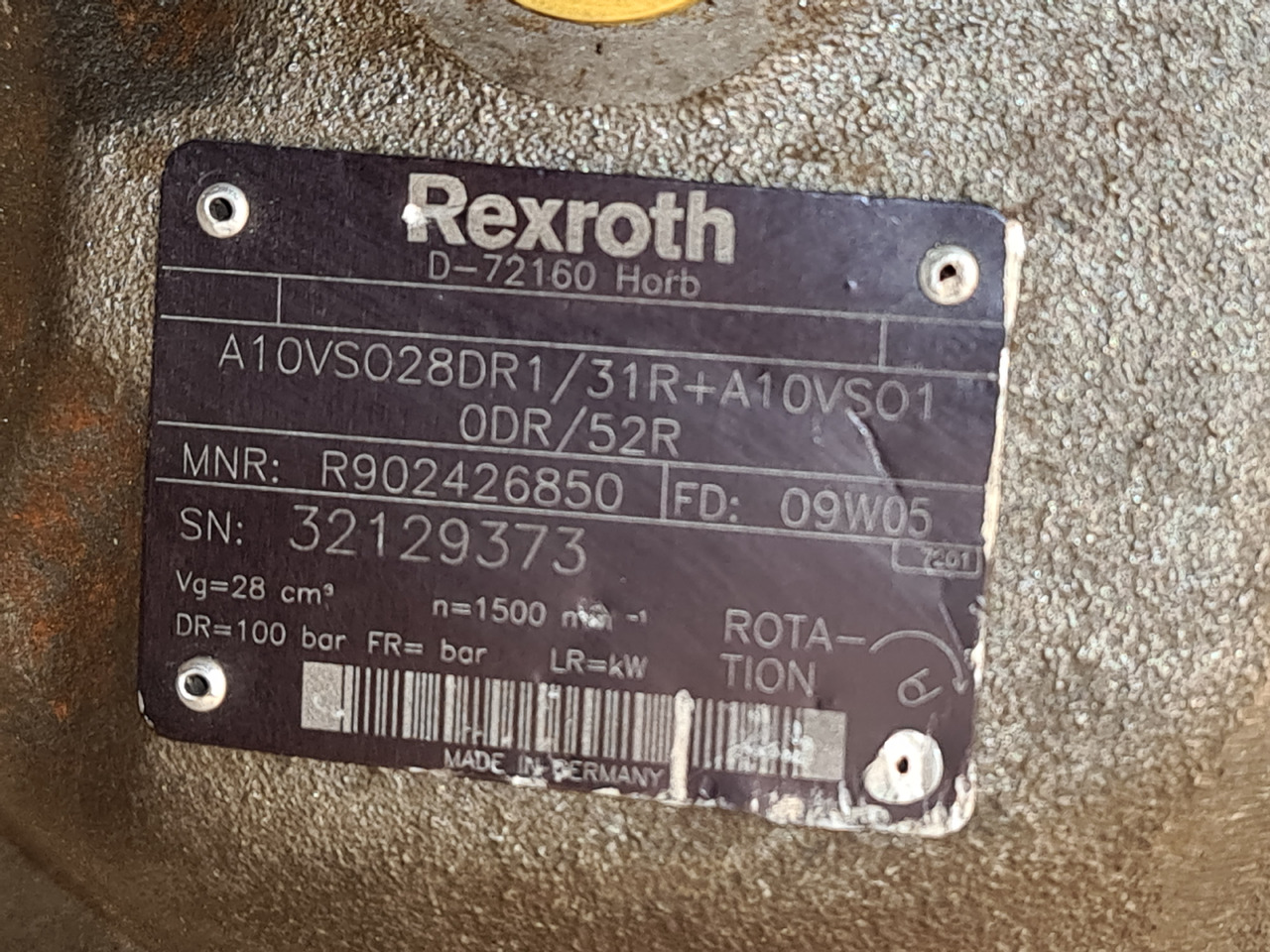 REXROTH HYDRAULIC PUMP / A10VSO28DR 1 / A10VSO10DR - Гидравлический насос: фото 5 REXROTH HYDRAULIC PUMP / A10VSO28DR 1 / A10VSO10DR - Гидравлический насос: фото 5