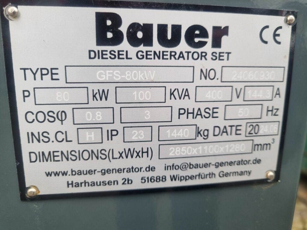 BAUER GFS-80 kW diesel generator - Электрогенератор: фото 4 BAUER GFS-80 kW diesel generator - Электрогенератор: фото 4