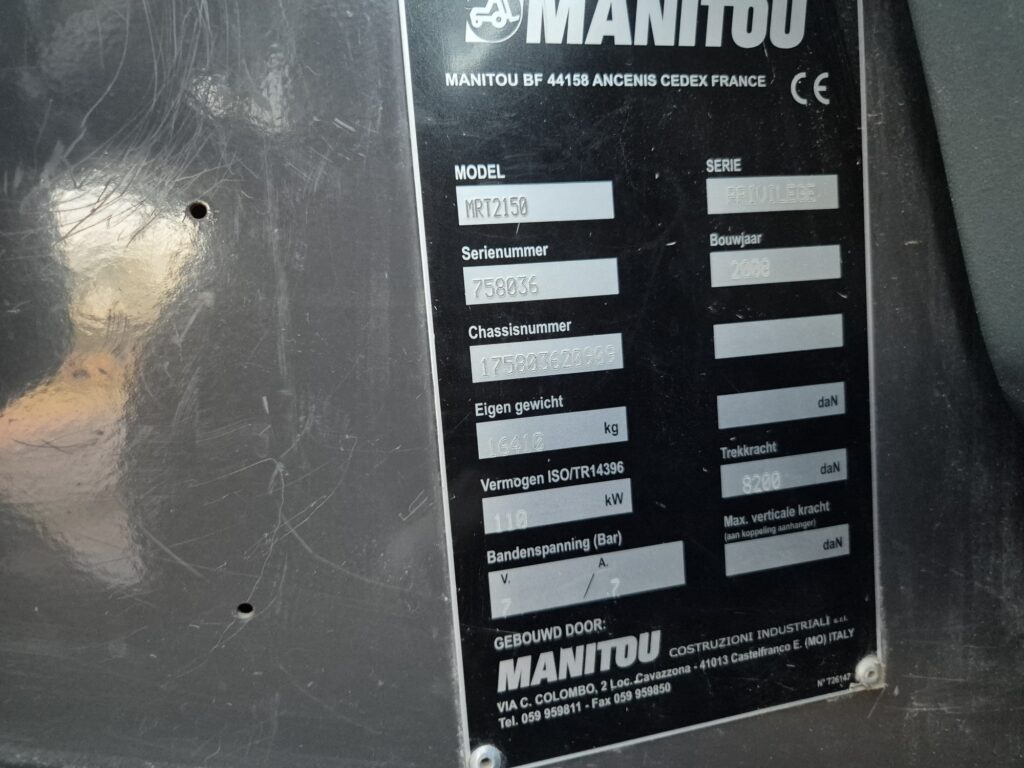 Телескопический погрузчик MANITOU MRT 2150 privilege: фото 19