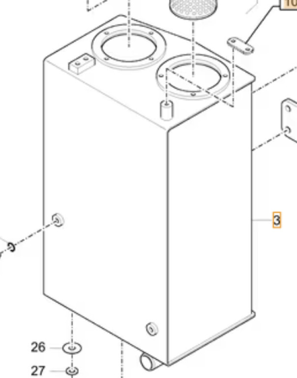 Case 31ML-01017CG - Бак для гидравлической жидкости для Строительной техники: фото 1 Case 31ML-01017CG - Бак для гидравлической жидкости для Строительной техники: фото 1
