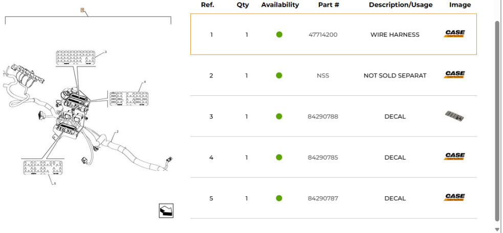 Case 47714200 - Кабели/ Провода для Строительной техники: фото 3 Case 47714200 - Кабели/ Провода для Строительной техники: фото 3