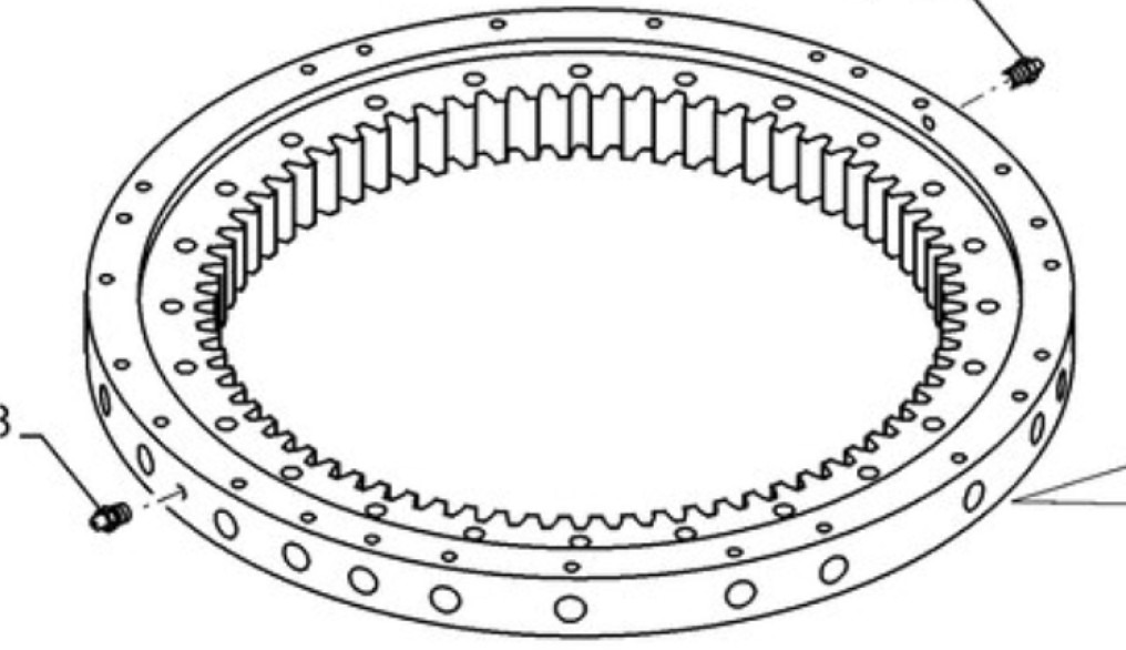 Case KAB10010 - KAB0731 - Поворотное кольцо для Строительной техники: фото 1 Case KAB10010 - KAB0731 - Поворотное кольцо для Строительной техники: фото 1