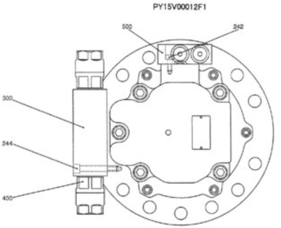 Case PY15V00012F2 - Поворотный редуктор для Строительной техники: фото 2 Case PY15V00012F2 - Поворотный редуктор для Строительной техники: фото 2