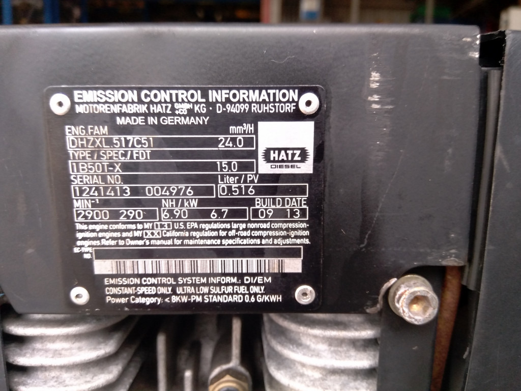 Hatz 1B50T-X - - Двигатель для Строительной техники: фото 5 Hatz 1B50T-X - - Двигатель для Строительной техники: фото 5