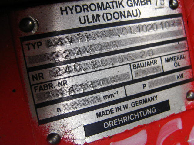 Hydromatik A4V71MS2.01.102010 - - Гидравлический насос для Строительной техники: фото 2 Hydromatik A4V71MS2.01.102010 - - Гидравлический насос для Строительной техники: фото 2