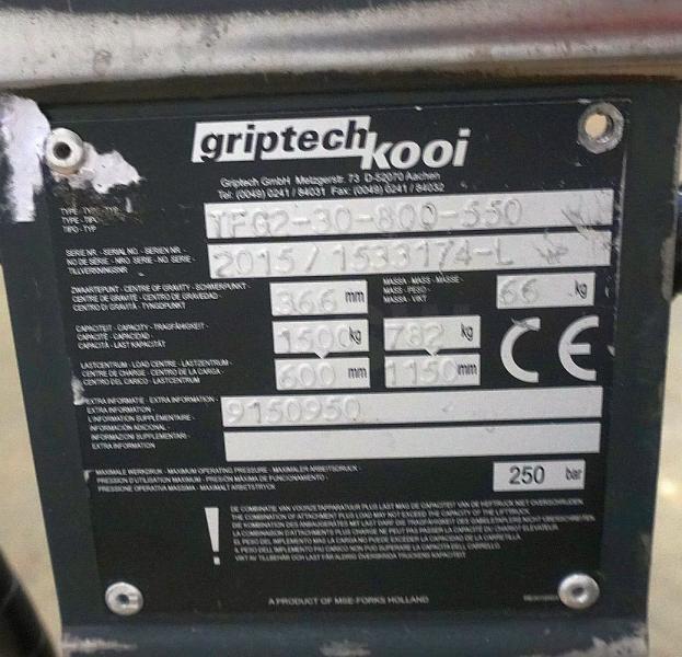 Вилы для Погрузочно-разгрузочной техники GRIPTECH TFG 2-30-800-550: фото 6