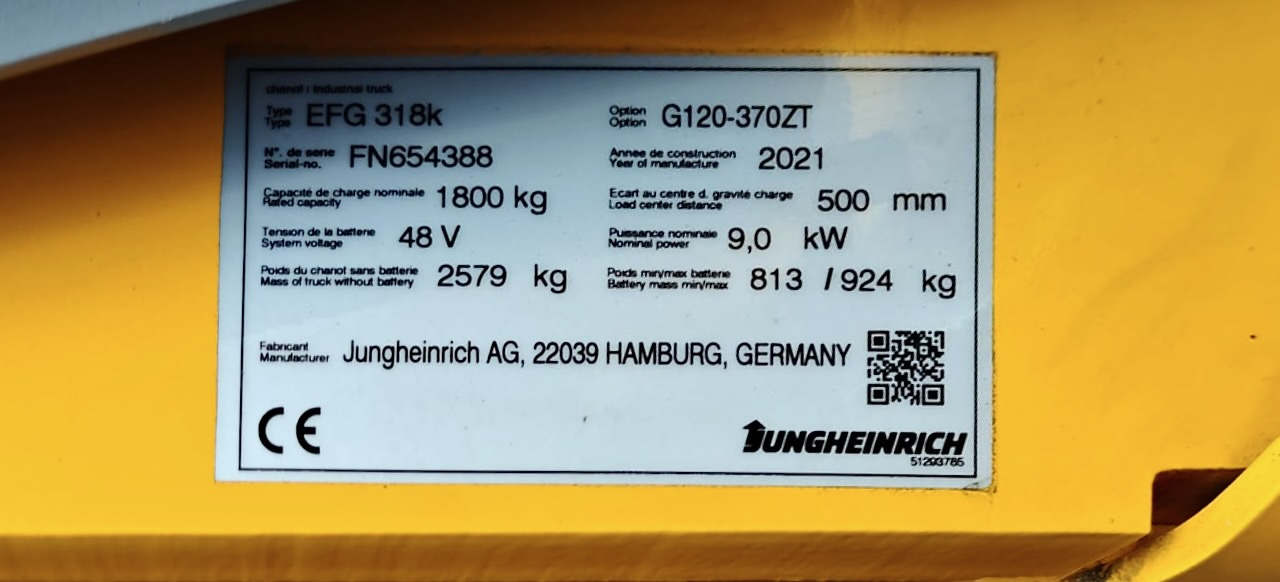 Электропогрузчик Jungheinrich EFG 318k 370 ZT: фото 11