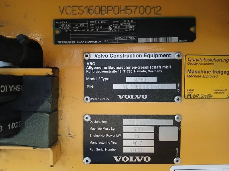 Пневмоколесный каток Volvo SD160 B, Vält: фото 19