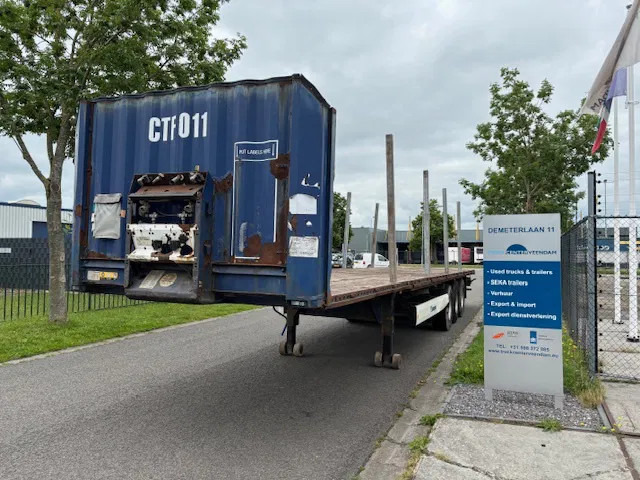 Krone SD Flatbed met rongen 41 ton standard chassis - Полуприцеп бортовой/ Платформа: фото 1 Krone SD Flatbed met rongen 41 ton standard chassis - Полуприцеп бортовой/ Платформа: фото 1