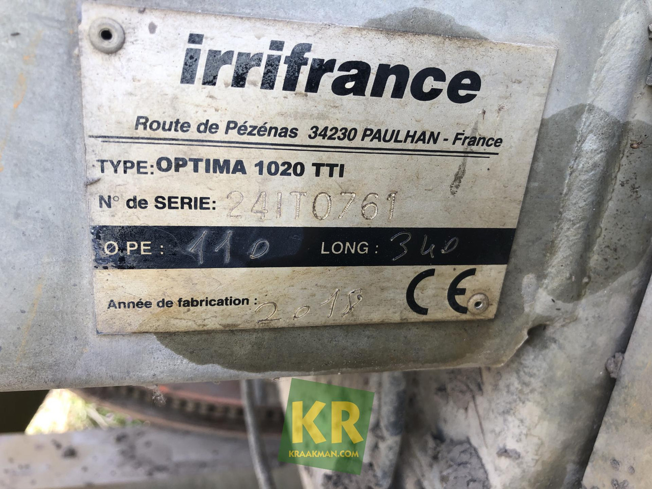 Irrifrance Optima 1020 - Техника для полива и орошения: фото 3 Irrifrance Optima 1020 - Техника для полива и орошения: фото 3