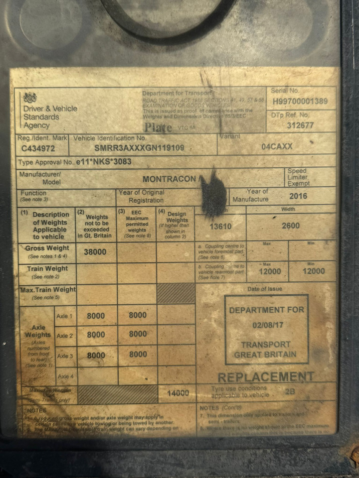 Montracon 2016 SLXe 200 – CML449 - Полуприцеп-рефрижератор: фото 3 Montracon 2016 SLXe 200 – CML449 - Полуприцеп-рефрижератор: фото 3