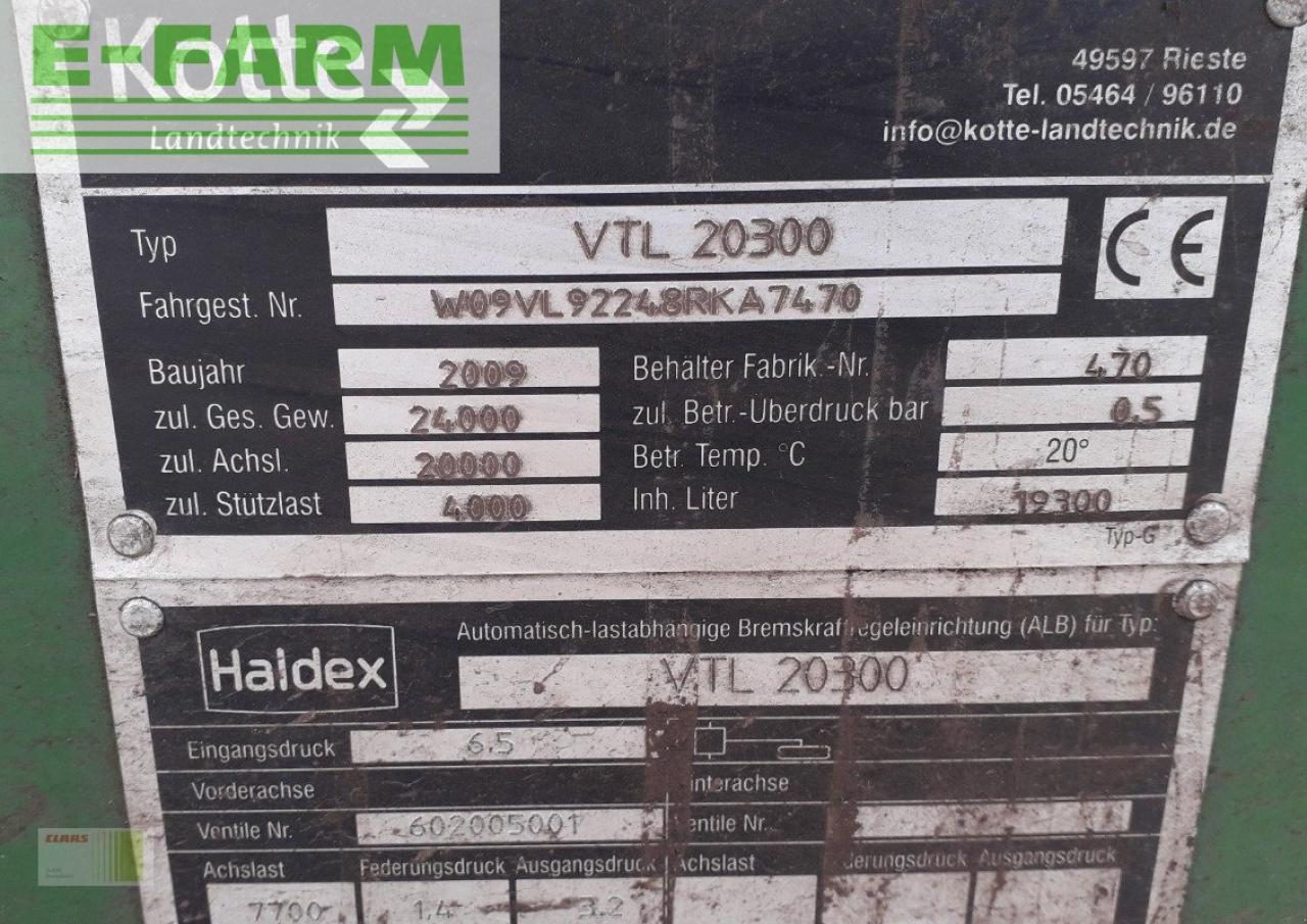 Kotte vtl 20300 - Цистерна для жидкого навоза: фото 2 Kotte vtl 20300 - Цистерна для жидкого навоза: фото 2