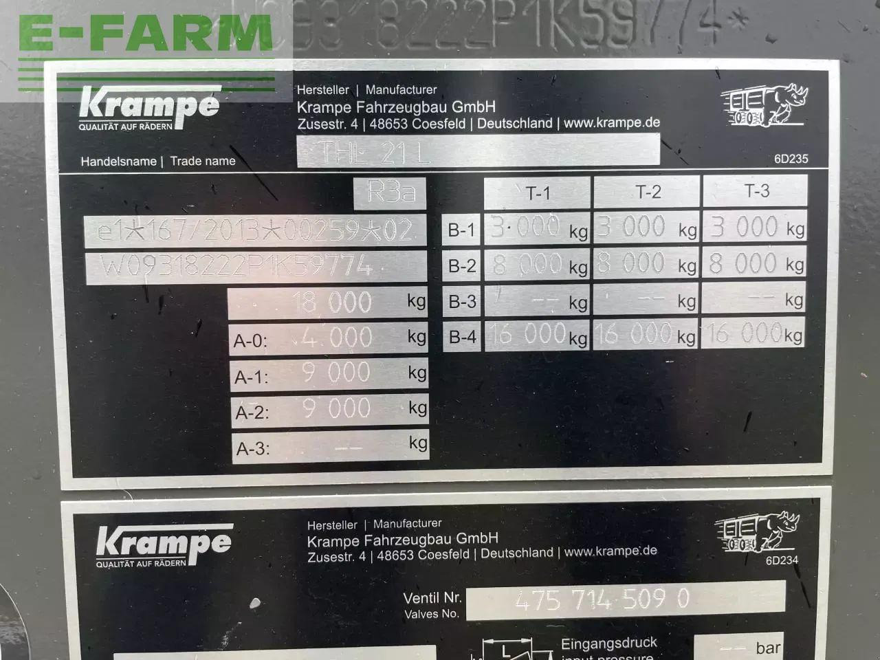 Сельскохозяйственный прицеп-самосвал Krampe thl 21l: фото 7