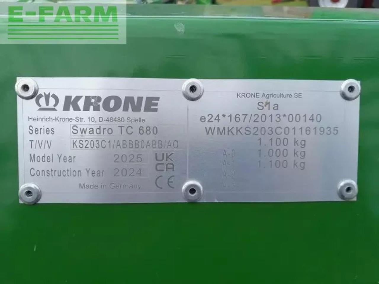 Krone swadro tc 680 - Сеноворошилка: фото 3 Krone swadro tc 680 - Сеноворошилка: фото 3