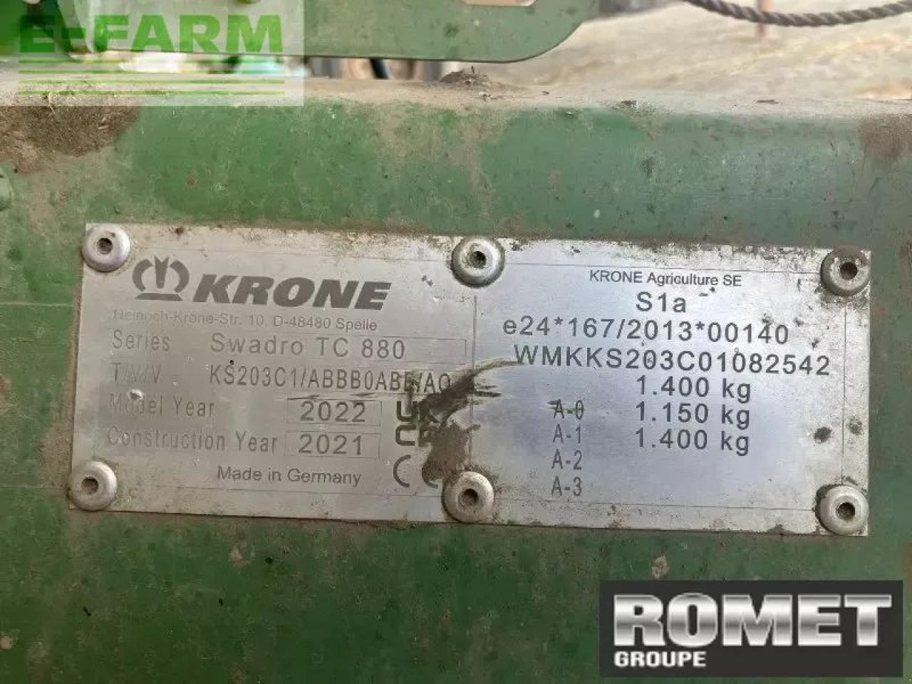 Krone swtc 880 - Сеноворошилка: фото 5 Krone swtc 880 - Сеноворошилка: фото 5
