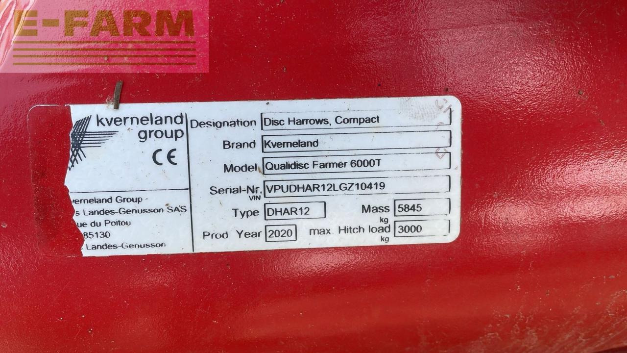 Kverneland Qualidisc Farmer 6000T - Дисковая борона: фото 5 Kverneland Qualidisc Farmer 6000T - Дисковая борона: фото 5