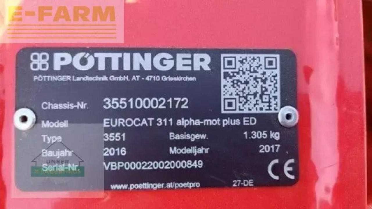 Pöttinger alpha motion eurocat 311plus e - Косилка: фото 2 Pöttinger alpha motion eurocat 311plus e - Косилка: фото 2
