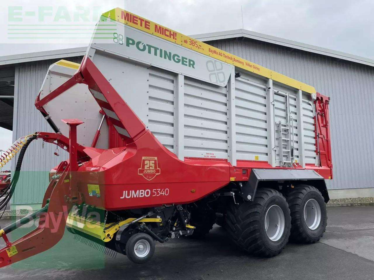 Pöttinger jumbo 5340 *miete ab 385€/tag* - Самозагружающийся прицеп: фото 2 Pöttinger jumbo 5340 *miete ab 385€/tag* - Самозагружающийся прицеп: фото 2