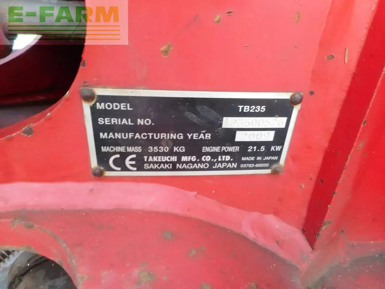 Мини-экскаватор Takeuchi tb 235 ( 3.530kg ) hydr. sw + 3 löffel: фото 7