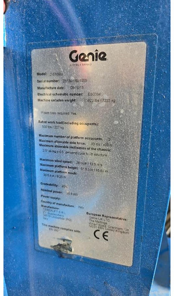 Genie Z-51/30J Teleskoparbeitsbühne в лизинг Genie Z-51/30J Teleskoparbeitsbühne: фото 16