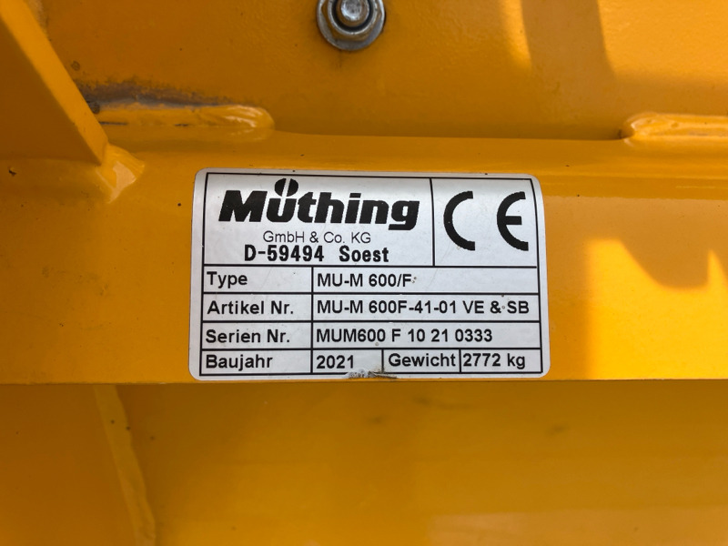Müthing MU-M 600/F - Косилка-измельчитель: фото 3 Müthing MU-M 600/F - Косилка-измельчитель: фото 3