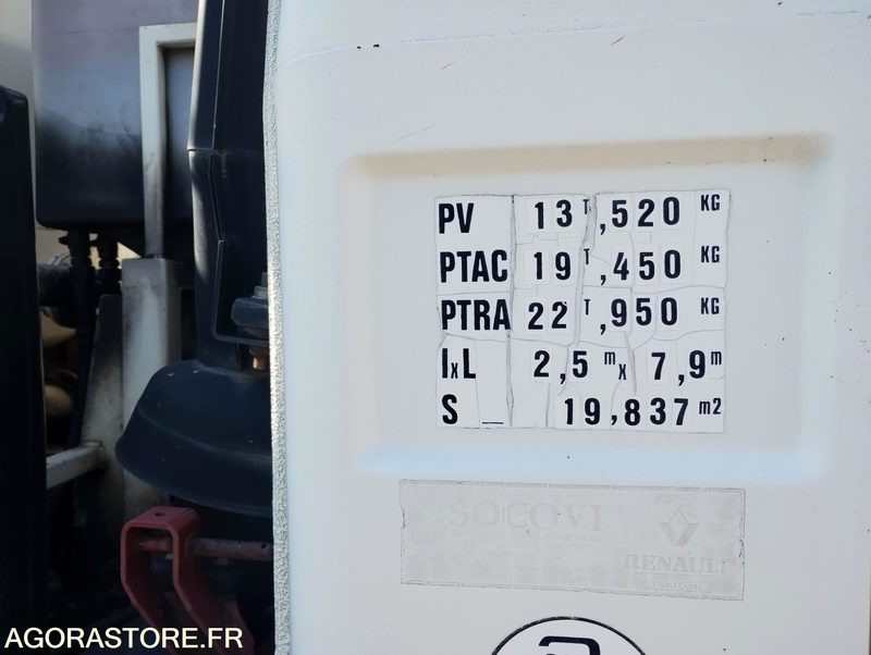 Camion 19t Hydrocureur Renault G300 Maxter – équipement Huwer - Ассенизатор: фото 4 Camion 19t Hydrocureur Renault G300 Maxter – équipement Huwer - Ассенизатор: фото 4