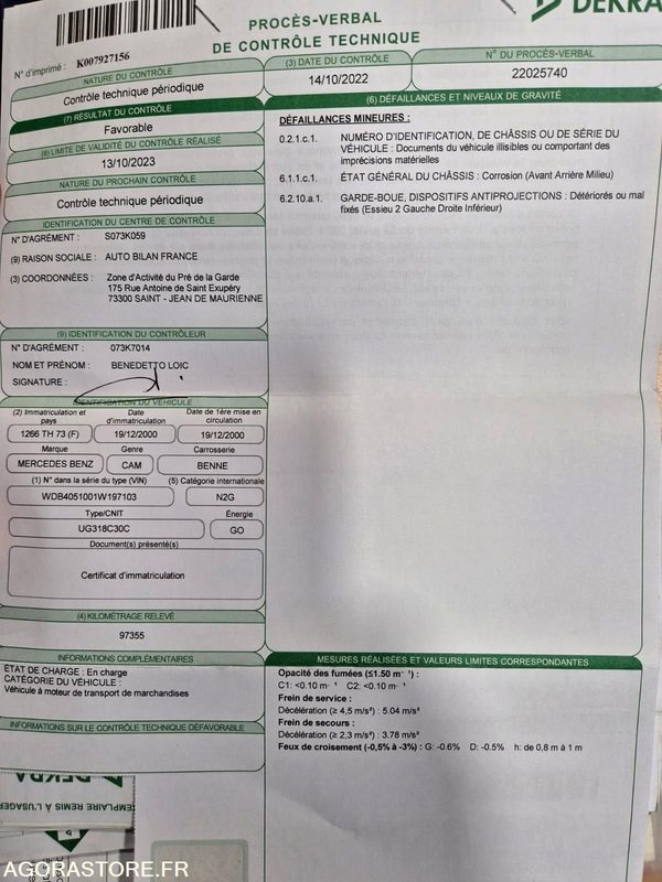Грузовик MERCEDES UNIMOG U300C VERSION COMMUNALE 2000 97652 KM: фото 11