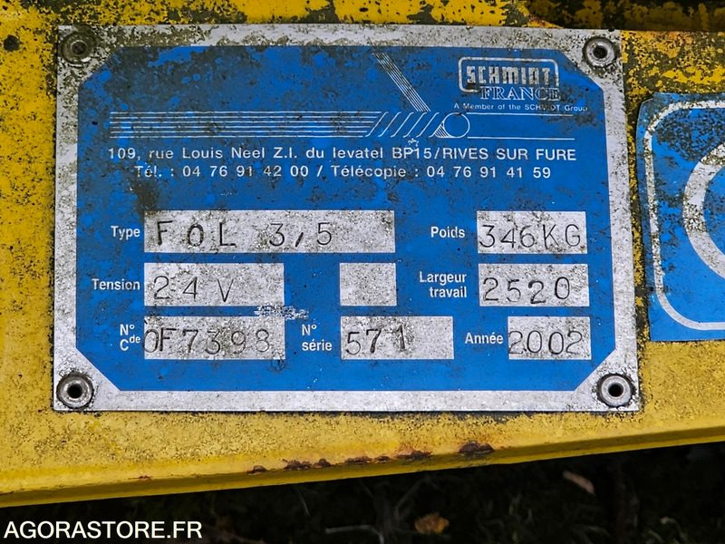 LAME DE DENAIGEMENT SCHMIDT - 20400 - Отвал для снега: фото 5 LAME DE DENAIGEMENT SCHMIDT - 20400 - Отвал для снега: фото 5