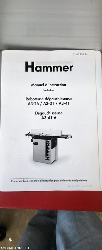 Raboteuse-dégauchisseuse A3-26 / A3-31 / A3-41 - Très bon état - Инструмент/ Оборудование: фото 1 Raboteuse-dégauchisseuse A3-26 / A3-31 / A3-41 - Très bon état - Инструмент/ Оборудование: фото 1