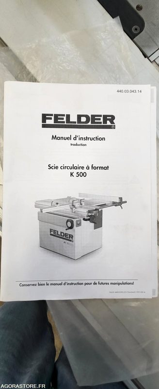 Scie circulaire à format K 500 - Très bon état - Инструмент/ Оборудование: фото 1 Scie circulaire à format K 500 - Très bon état - Инструмент/ Оборудование: фото 1