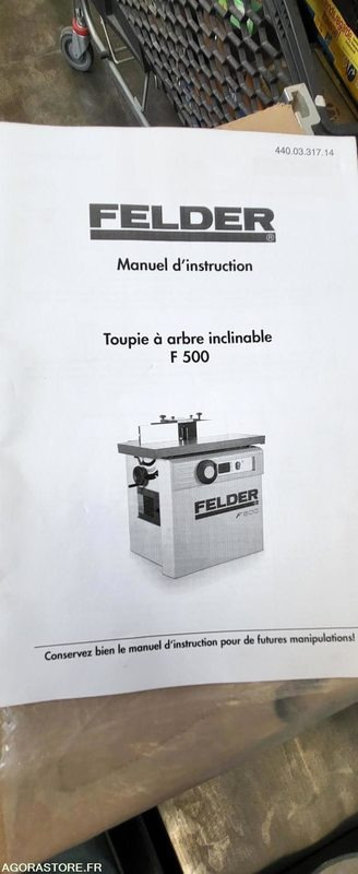 Toupie à arbre inclinable F 500 - Très bon état - Инструмент/ Оборудование: фото 1 Toupie à arbre inclinable F 500 - Très bon état - Инструмент/ Оборудование: фото 1