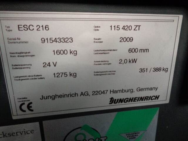 Jungheinrich ESC 216 - Ричтрак: фото 3 Jungheinrich ESC 216 - Ричтрак: фото 3