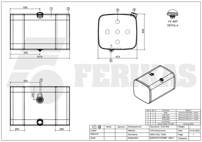 Новый Топливный бак для Грузовиков MAN: фото 8 Новый Топливный бак для Грузовиков MAN: фото 8