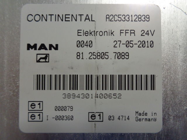 MAN elektronik FFR control unit - Блок управления для Грузовиков: фото 2 MAN elektronik FFR control unit - Блок управления для Грузовиков: фото 2