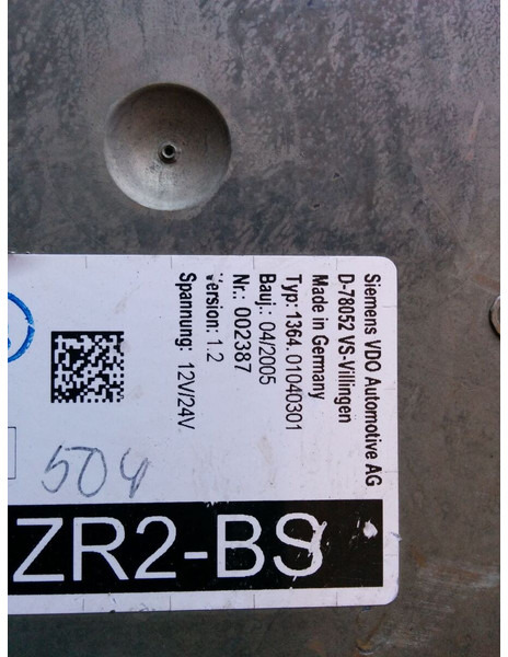 MAN ZR2-BS - VDO D78052 VS - Блок управления: фото 4 MAN ZR2-BS - VDO D78052 VS - Блок управления: фото 4