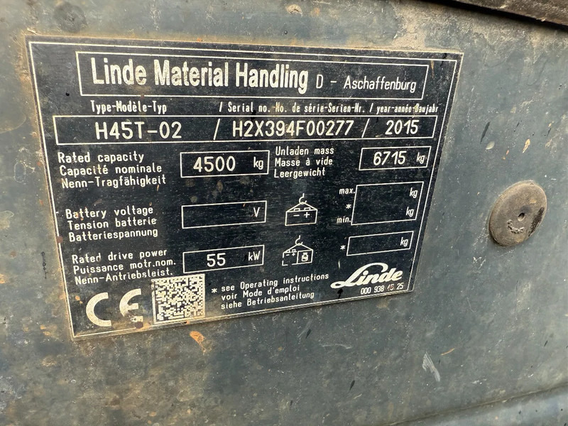 Газовый погрузчик Linde H45T02 CE: фото 19 Газовый погрузчик Linde H45T02 CE: фото 19