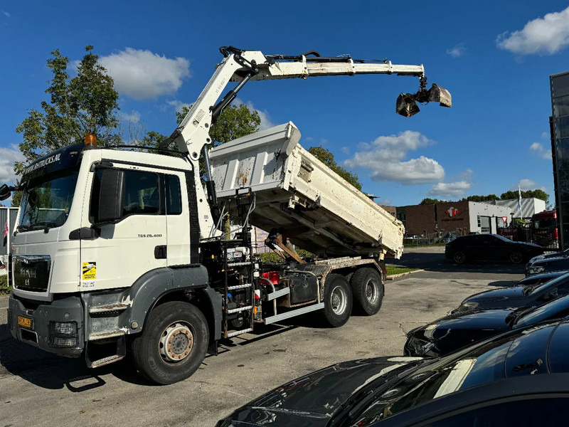 MAN TGS 26.400 6X4 HIAB 166D + REMOTE CONTROL + 2 WAYS KIPPER TÜV TILL 07-2025 - Самосвал, Автоманипулятор: фото 1 MAN TGS 26.400 6X4 HIAB 166D + REMOTE CONTROL + 2 WAYS KIPPER TÜV TILL 07-2025 - Самосвал, Автоманипулятор: фото 1