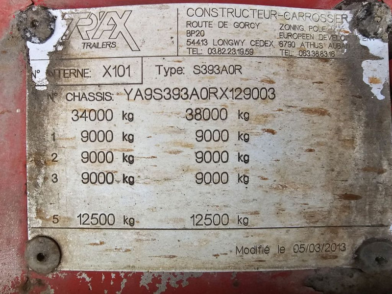 Полуприцеп бортовой/ Платформа Trax 3 Meter extendable - MAX 15.5 meter long + Lifting axle: фото 15
