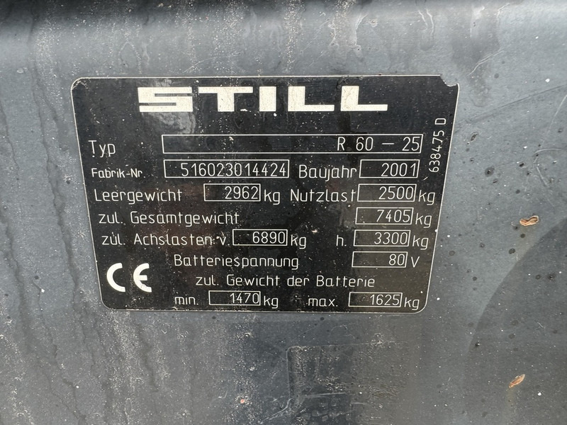 Электропогрузчик Still R60-25 Triplo 510 Freelift/3e functie elektrisch 2001 accu 2016: фото 14