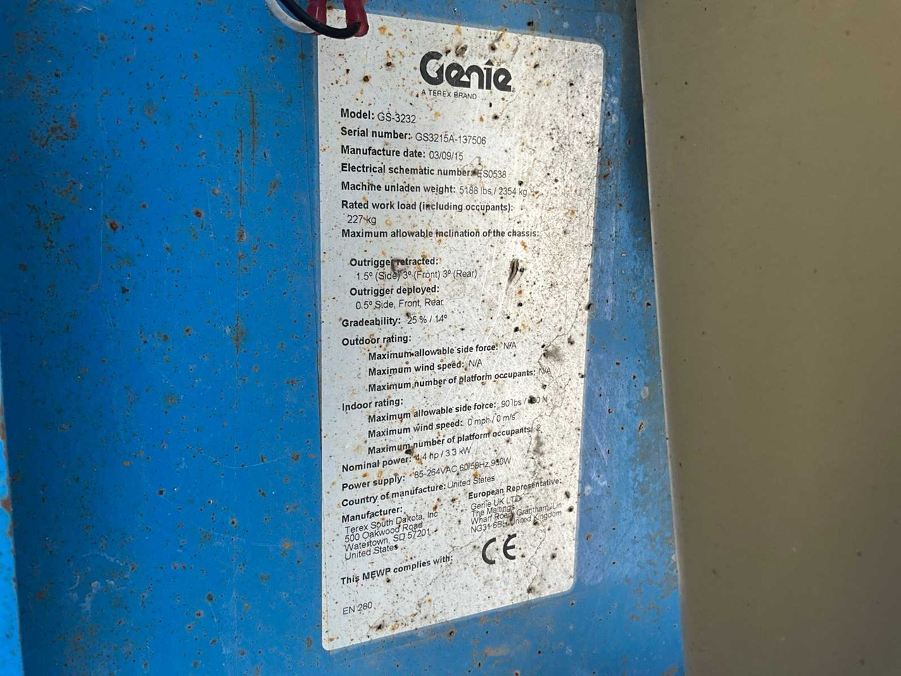 Подъёмник 2015 GENIE GS-3232 AERIAL WORK PLATFORM: фото 19 Подъёмник 2015 GENIE GS-3232 AERIAL WORK PLATFORM: фото 19