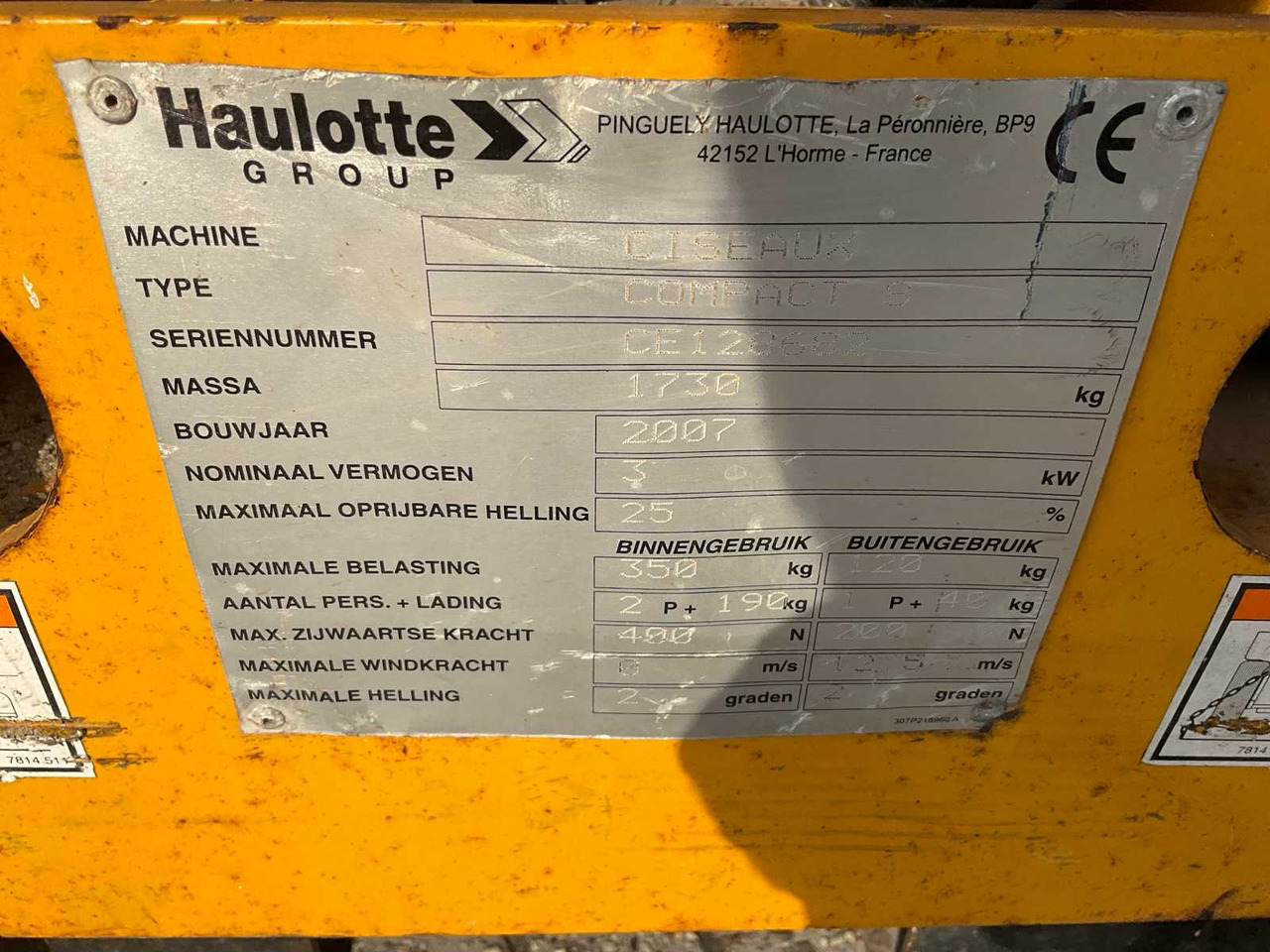 Haulotte Compact 8 - Подъёмник: фото 5 Haulotte Compact 8 - Подъёмник: фото 5